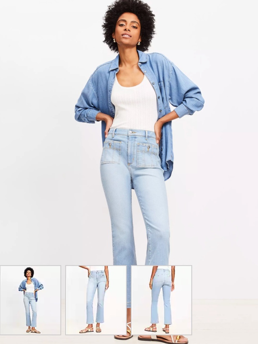 LOFT High Rise Kick Crop Jeans. Size 30T/10T. New with Tags